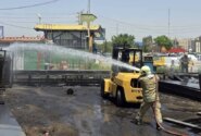 مصدومیت ۳ کارگر جوشکار در آتش‌سوزی بازار آهن تهران