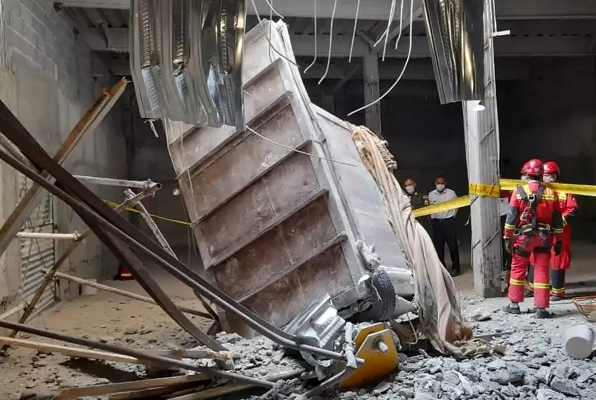 سقوط کارگر ۶۲ ساله از بالابر