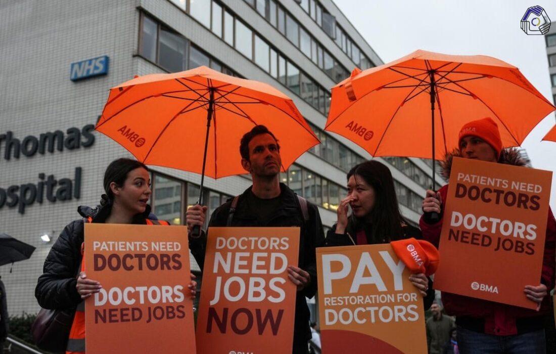 ادامه اعتصاب ۵ روزه هزاران پزشک در انگلیس در اعتراض به دولت